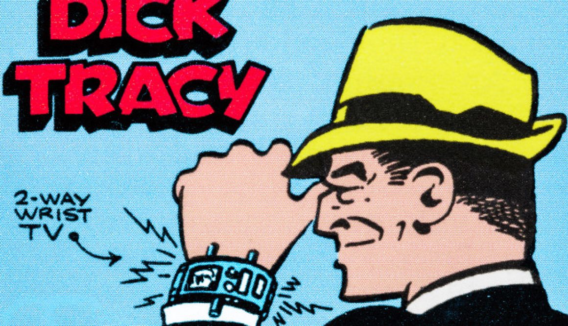 1995 USA postage stamp with an illustration of comic book character Dick Tracy.